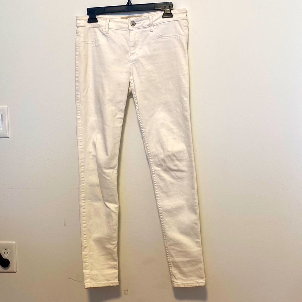 Hollister super skinny white jeans